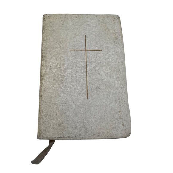 1953 The Book of Common Prayer w/ The Psalter White Leather Seabury Press 5.75" - Picture 1 of 9